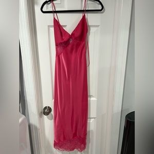Urban outfitters rose satin slip dress